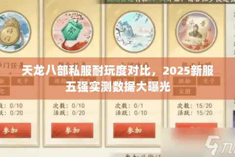 天龙八部私服耐玩度对比，2025新服五强实测数据大曝光