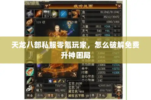 天龙八部私服零氪玩家,怎么破解免费升神困局 天龙八部私服零氪玩家,怎么破解免费升神困局