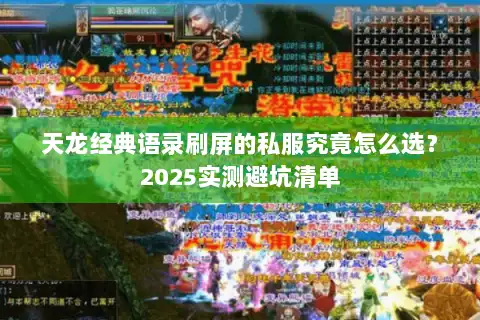 天龙经典语录刷屏的私服究竟怎么选?2025实测避坑清单 天龙经典语录刷屏的私服究竟怎么选?2025实测避坑清单