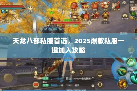 天龙八部私服首选，2025爆款私服一键加入攻略