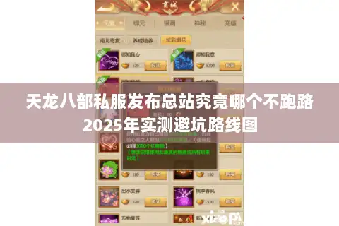 天龙八部私服发布总站究竟哪个不跑路2025年实测避坑路线图