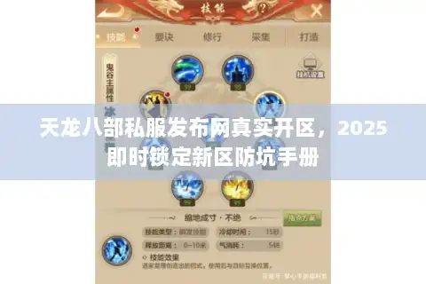 天龙八部私服发布网真实开区，2025即时锁定新区防坑手册