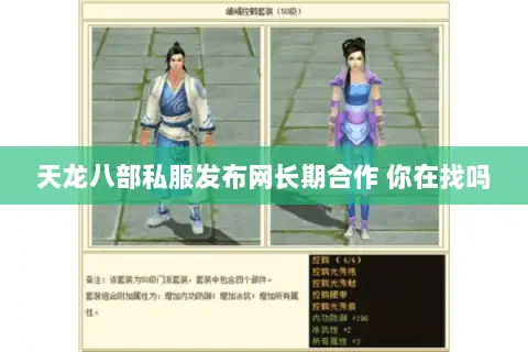 天龙八部私服发布网长期合作 你在找吗