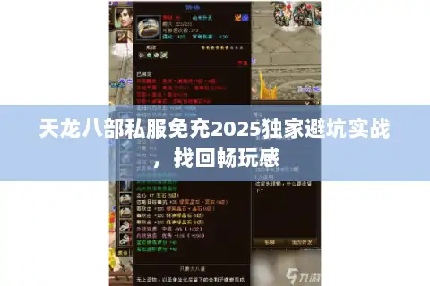 天龙八部私服免充2025独家避坑实战,找回畅玩感 天龙八部私服免充2025独家避坑实战,找回畅玩感