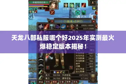 天龙八部私服哪个好2025年实测最火爆稳定版本揭秘！