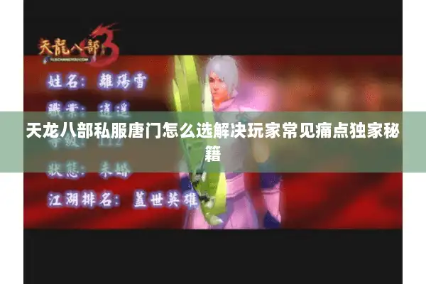 天龙八部私服唐门怎么选解决玩家常见痛点独家秘籍