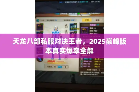 天龙八部私服对决王者，2025巅峰版本真实爆率全解