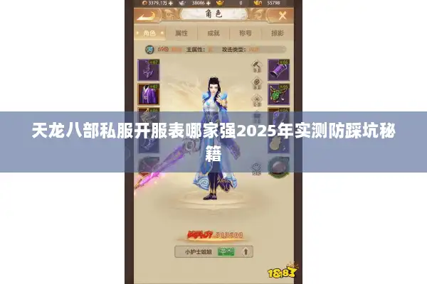 天龙八部私服开服表哪家强2025年实测防踩坑秘籍