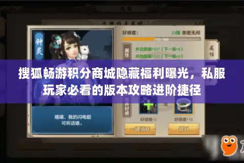 搜狐畅游积分商城隐藏福利曝光，私服玩家必看的版本攻略进阶捷径