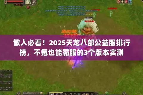 散人必看！2025天龙八部公益服排行榜，不氪也能霸服的3个版本实测
