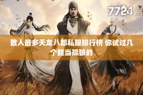 散人最多天龙八部私服排行榜 你试过几个能当孤狼的