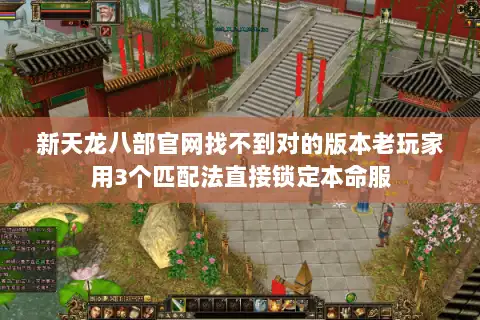 新天龙八部官网找不到对的版本老玩家用3个匹配法直接锁定本命服