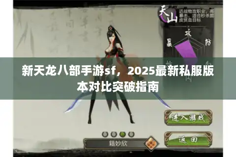 新天龙八部手游sf，2025最新私服版本对比突破指南