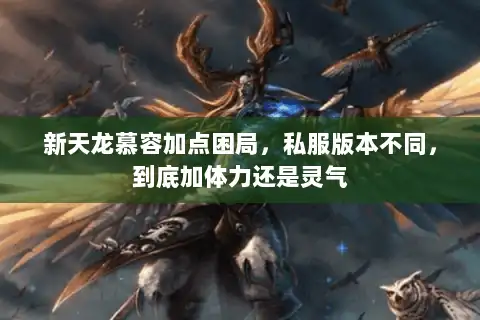 新天龙慕容加点困局,私服版本不同,到底加体力还是灵气 新天龙慕容加点困局,私服版本不同,到底加体力还是灵气