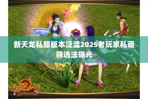 新天龙私服版本泛滥2025老玩家私藏筛选法曝光