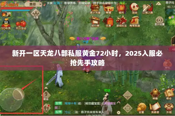 新开一区天龙八部私服黄金72小时，2025入服必抢先手攻略