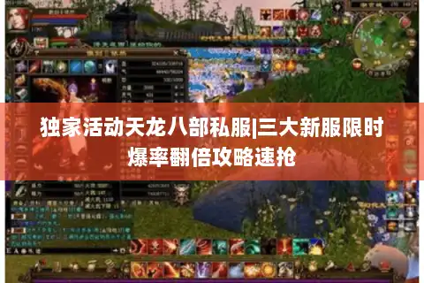 独家活动天龙八部私服|三大新服限时爆率翻倍攻略速抢