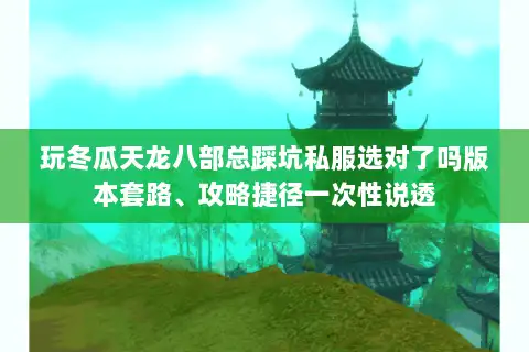玩冬瓜天龙八部总踩坑私服选对了吗版本套路、攻略捷径一次性说透