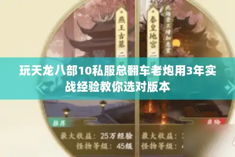 玩天龙八部10私服总翻车老炮用3年实战经验教你选对版本
