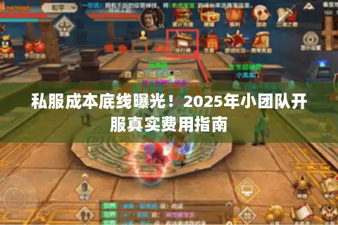私服成本底线曝光！2025年小团队开服真实费用指南