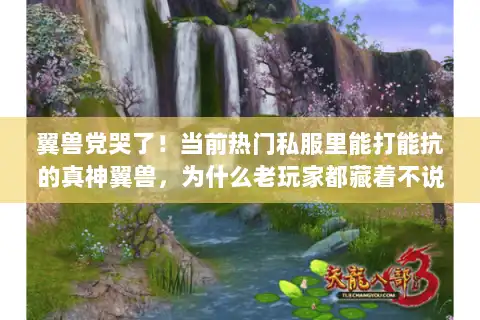 翼兽党哭了！当前热门私服里能打能抗的真神翼兽，为什么老玩家都藏着不说
