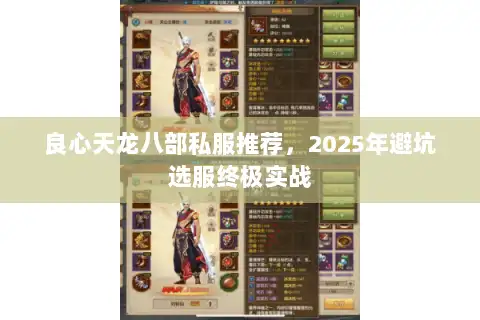 良心天龙八部私服推荐，2025年避坑选服终极实战