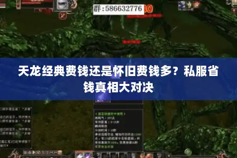 天龙经典费钱还是怀旧费钱多?私服省钱真相大对决 天龙经典费钱还是怀旧费钱多?私服省钱真相大对决