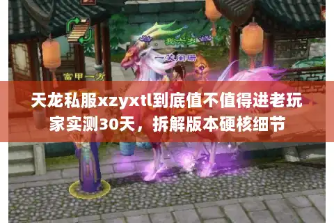 天龙私服xzyxtl到底值不值得进老玩家实测30天，拆解版本硬核细节