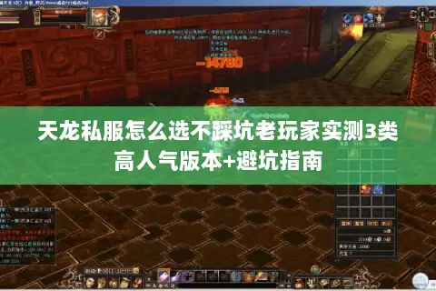 天龙私服怎么选不踩坑老玩家实测3类高人气版本+避坑指南