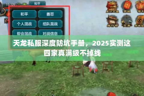天龙私服深度防坑手册，2025实测这四家真满级不掉线