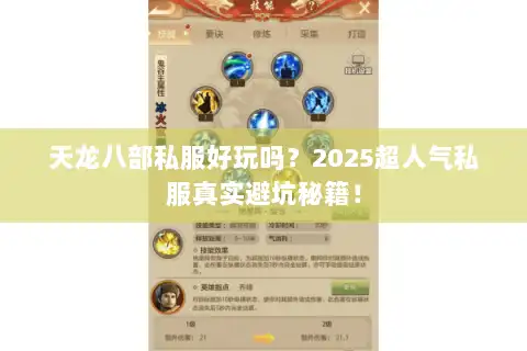 天龙八部私服好玩吗？2025超人气私服真实避坑秘籍！