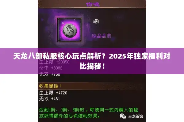 天龙八部私服核心玩点解析?2025年独家福利对比揭秘! 天龙八部私服核心玩点解析?2025年独家福利对比揭秘!