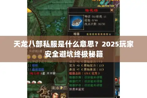 天龙八部私服是什么意思？2025玩家安全避坑终极秘籍