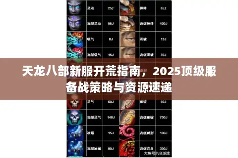 天龙八部新服开荒指南，2025顶级服备战策略与资源速递