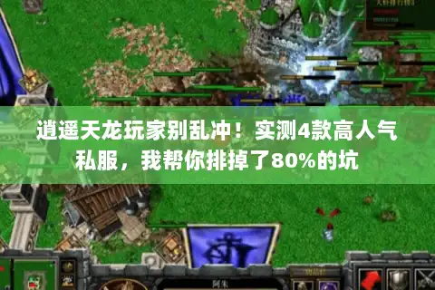 逍遥天龙玩家别乱冲！实测4款高人气私服，我帮你排掉了80%的坑