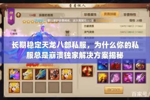 长期稳定天龙八部私服,为什么你的私服总是崩溃独家解决方案揭秘 长期稳定天龙八部私服,为什么你的私服总是崩溃独家解决方案揭秘