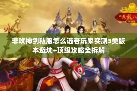 非攻神剑私服怎么选老玩家实测3类版本避坑+顶级攻略全拆解