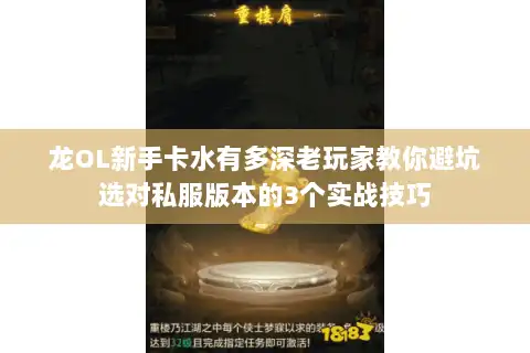 龙OL新手卡水有多深老玩家教你避坑选对私服版本的3个实战技巧