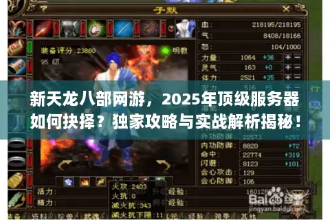 新天龙八部网游，2025年顶级服务器如何抉择？独家攻略与实战解析揭秘！