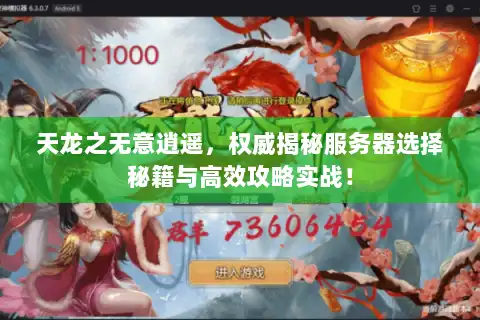 天龙之无意逍遥，权威揭秘服务器选择秘籍与高效攻略实战！