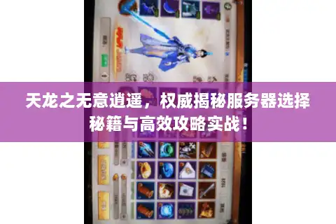 天龙之无意逍遥，权威揭秘服务器选择秘籍与高效攻略实战！