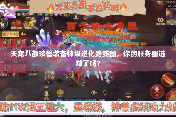 天龙八部珍兽装备神级进化路线图，你的服务器选对了吗？