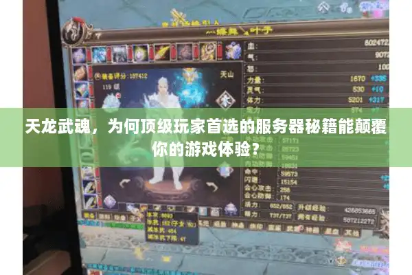 天龙武魂，为何顶级玩家首选的服务器秘籍能颠覆你的游戏体验？