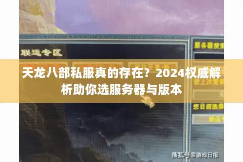 天龙八部私服真的存在？2024权威解析助你选服务器与版本