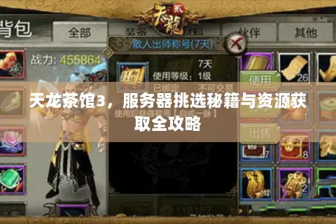 天龙茶馆3,服务器挑选秘籍与资源获取全攻略 天龙茶馆3,服务器挑选秘籍与资源获取全攻略