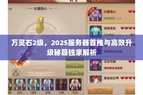 万灵石2级，2025服务器首推与高效升级秘籍独家解析