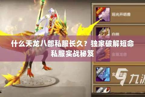 什么天龙八部私服长久？独家破解短命私服实战秘笈