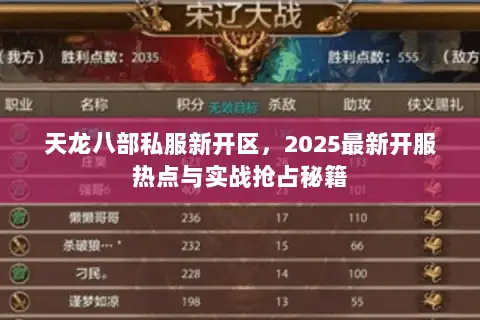 天龙八部私服新开区，2025最新开服热点与实战抢占秘籍