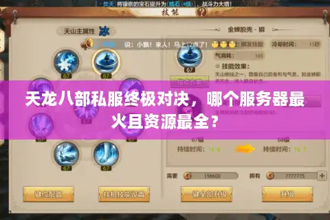 天龙八部私服终极对决，哪个服务器最火且资源最全？