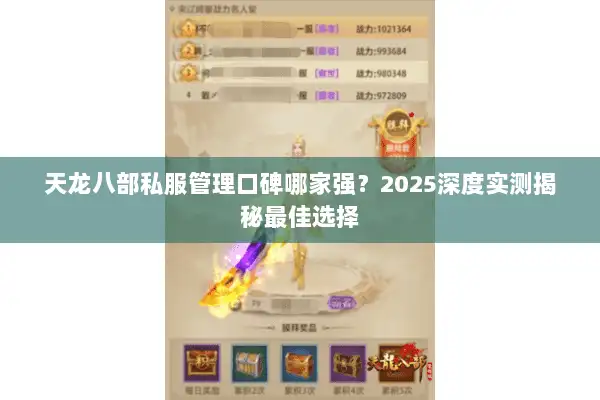 天龙八部私服管理口碑哪家强？2025深度实测揭秘最佳选择